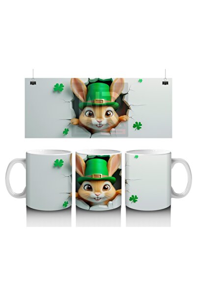 Luluyen كوب أرنب محظوظ مع قبعة تحظى بالأطفال مع الحليب