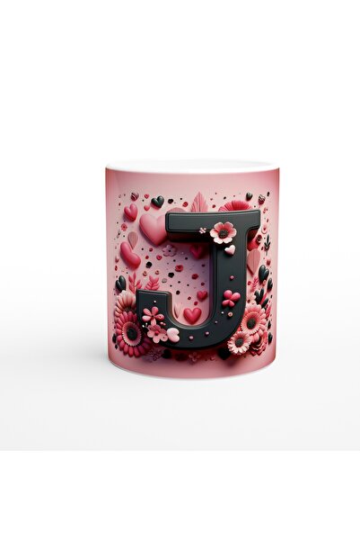 Luluyen كوب على شكل حرف J مع تفاصيل متباينة