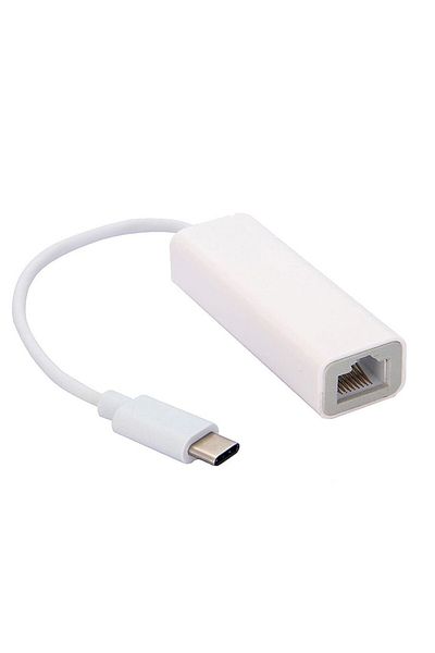 Bibilel Adapter high quality Ethernet USB 3.1 Type C male to RJ45 female, White