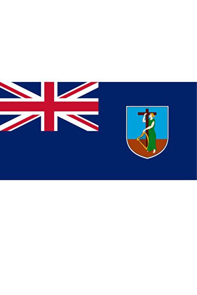 Ti Play Pictură de perete cu steagul țării MONTSERRAT 45x22CM Pictură din PVC fără cadru