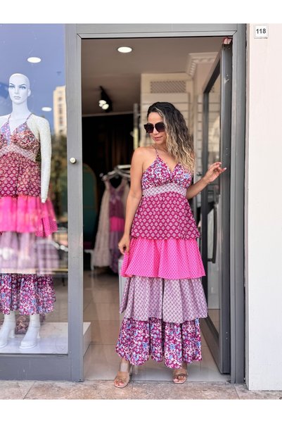 Rozella Butik فستان مشجر