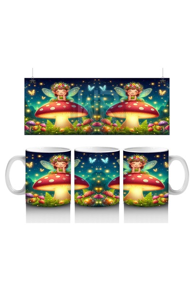 Luluyen كوب حديقة الفطر مع فتاة خرافية تحب الحليب للأطفال