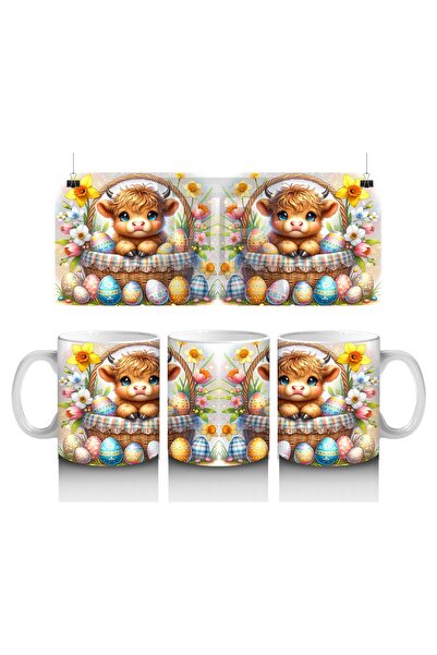 Luluyen كوب عيد الفصح على شكل خروف مع سلة لمحبي الحليب للأطفال