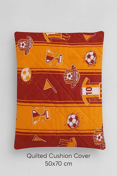 HSN LAGOM Quilt Pillow Cover Yellow Red