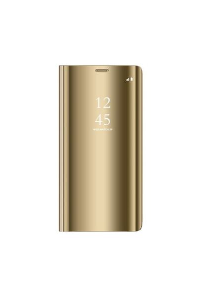 SOHO Compatible case for Samsung Galaxy J7 (2017), Clear View flip cover, Gold