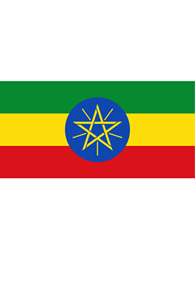 Ti Play Pictură de perete cu steagul țării Etiopia 45x22CM Pictură din PVC fă...