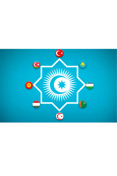 Ti Play TÜRK DEVLETLERİ TEŞKİLATI BAYRAĞI 45x30CM DUVAR TABLOSU ÇERÇEVESİZ PVC TABLO