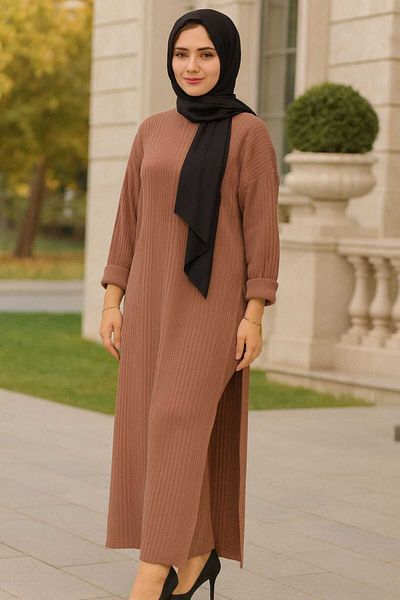 AXXAN set de tricotaj pentru femei, set cu pantaloni cu fantă laterală, mărime standard 36/42, mărimea