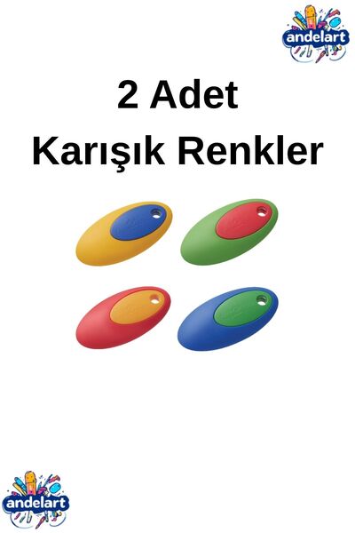 andelart Elips Silgi Karışık Renk 2 Adet