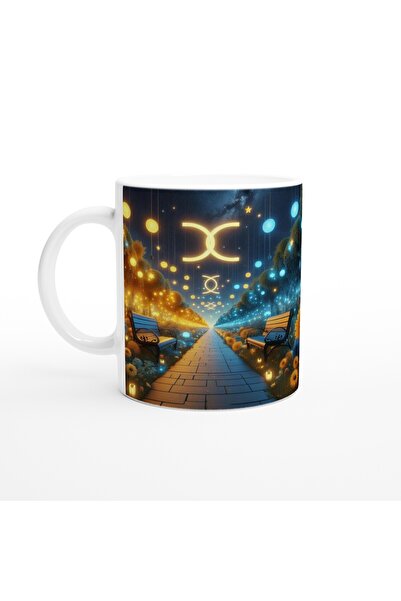 Luluyen كوب قهوة مطبوع عليه برج الجوزاء - حديقة الأبراج في ضوء القمر Vs1