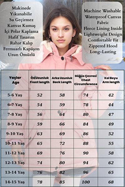 Joui Co Waterproof Coat with Fur Inside, Hood and Zipper - Non-Deformable Winter Coat - Machine Washable