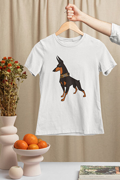 SVART WEAR Tricou Doberman Crew Neck, 100% bumbac, imprimat, cu mânecă scurtă...