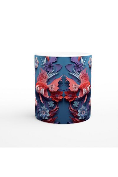Luluyen Floral Goldfish Mug