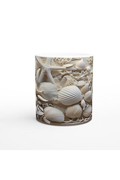 Luluyen Underwater Themed Mug with Sea Stars and Shells