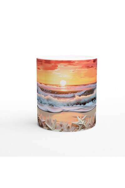 Luluyen Sunset with Starfishes Mug