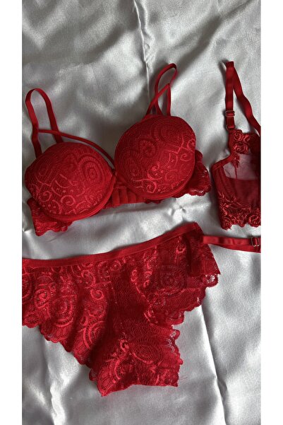 Sohadid New Year's Gift 4-Piece Red Underwear Set
