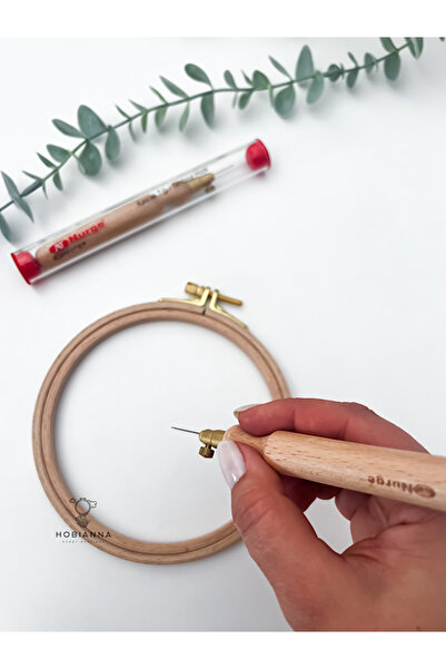 HALL BREATHE Esnek ve dayanıklı tambur tığı, iğne no:2, yüksek kaliteli el işi aksesuarı