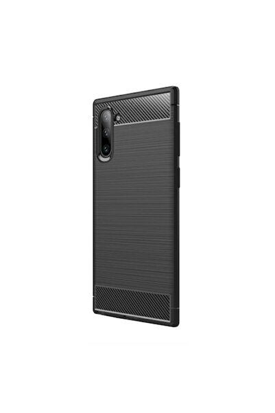 Bibilel Husă de protecție cu inserții de carbon pentru Samsung Galaxy Note 10, protecție spate, bara de protecție, neagră