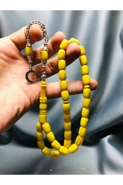 TTS TÜRK TESBİH SANATI هدية مسبحة من العنبر المضغوط على شكل حلقة