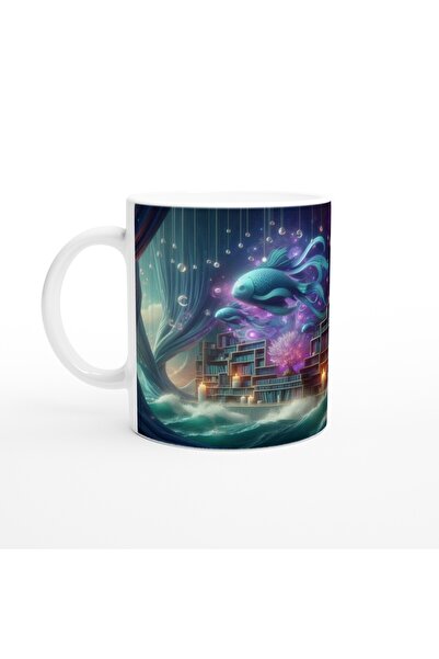 Luluyen كوب قهوة مطبوع عليه برج الحوت - Zodyak Libra Vs3