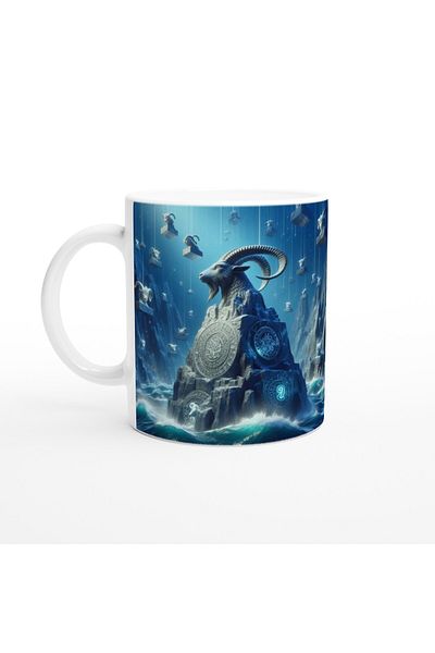 Luluyen Capricorn Printed Coffee Cup - Astral Submarine World Vs1