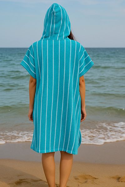 LaraLisa Collection 100% Cotton Unisex Poncho with Hooded Pocket (100 Length-100 Width)