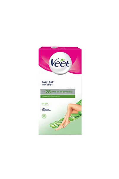 Veet Wax Strips for Hair Removal for Dry Skin with Aloe Vera by - 20 Pieces