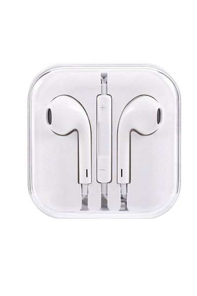 Bibilel Căști cu fir de înaltă calitate cu microfon pentru iPhone, mufă de 3,5 mm, albe