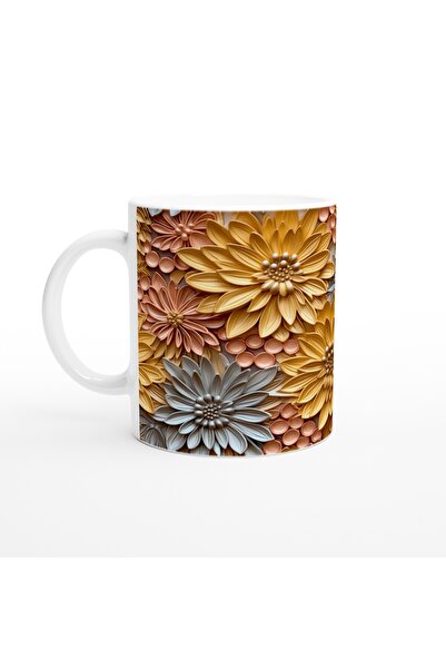 Luluyen Golden Flower Field Mug Cup