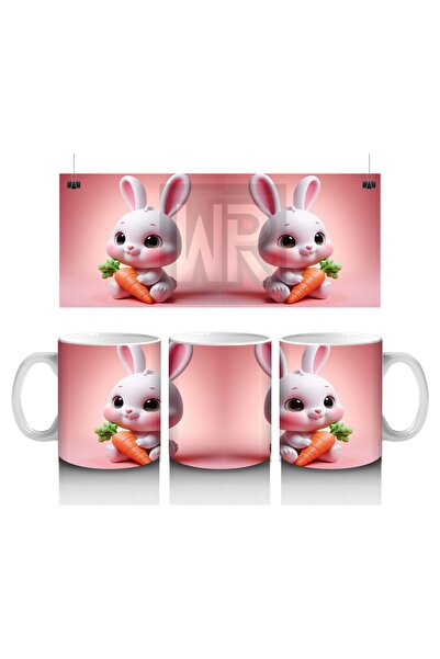 Luluyen كوب أرنب سعيد مع الجزر يحب الأطفال الحليب