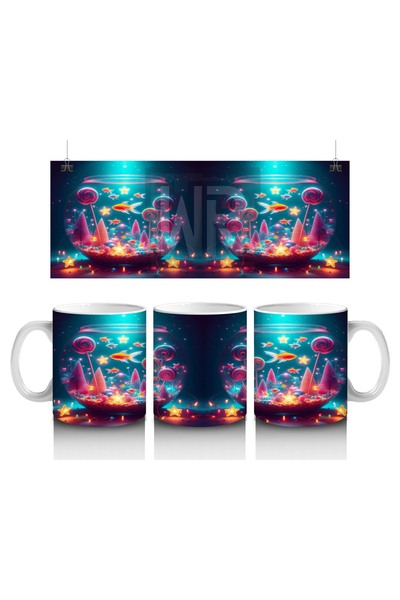 Luluyen كوب أكواريوم خيالي لامع يحب الأطفال الحليب