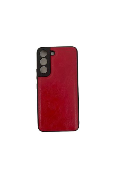 SOHO Protective Case Compatible with Samsung Galaxy S22 Plus 5G, -Leather Back, Red