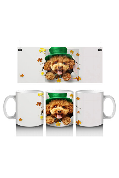 Luluyen لعبة بودل لطيفة مع قبعة – كوب قهوة مطبوع