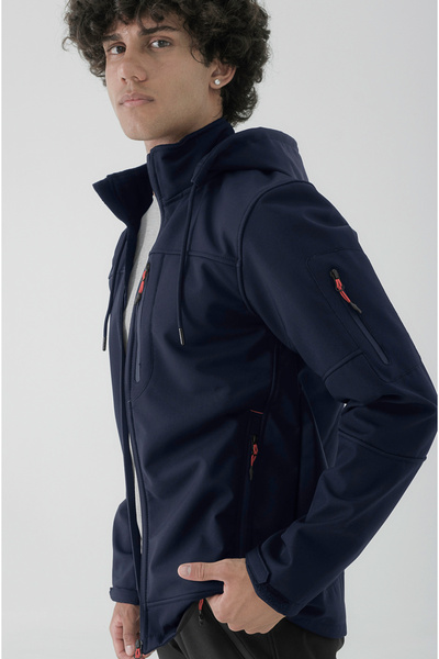 Longberg Erkek Çıkarılabilir Kapüşonlu Trio Softshell Mont