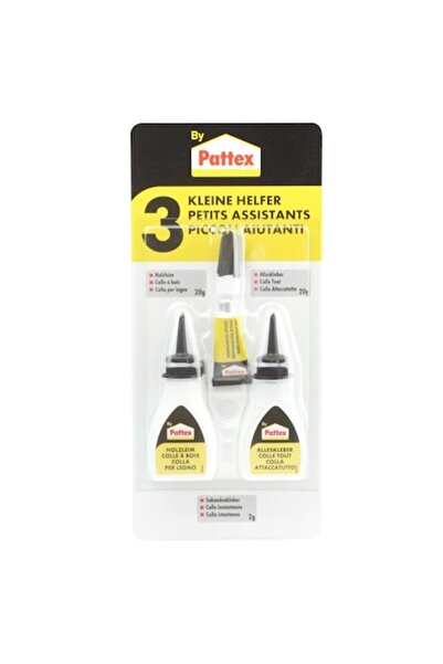 SOHO Set with 3 types of adhesives: Superglue, Wood Glue, and Universal Adhesive, Transparent