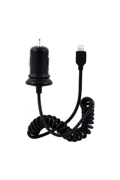 Bibilel Incarcator auto Fast Charge, cablu compatibil cu Apple 1.5 m, Negru