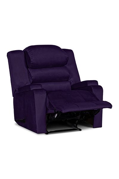 Lazy Vibes Reflex Comfort - Practical Velvet Recliner Chair with Storage Box | Rocking and Swiveling