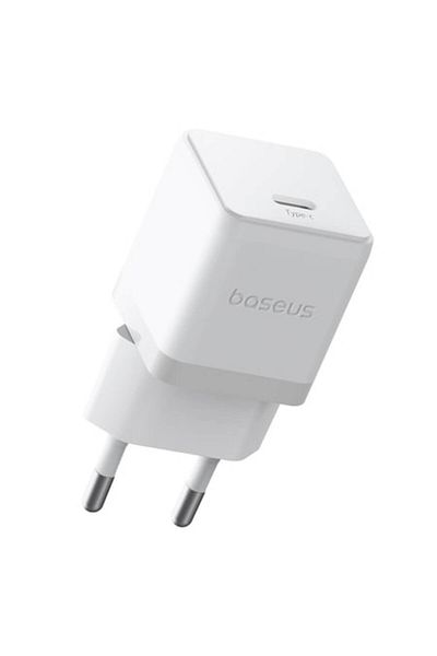 Baseus EU Charger 20W, Type-C, 1m, T74, Polycarbonate, Palm - Moon White