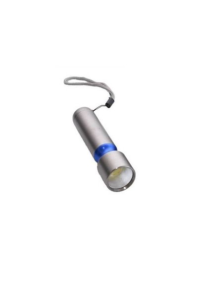 Bibilel Mini Lanterna metalica LED COB, alimentare cu baterii 3x R3, 11,5 x 3 cm, Argintiu Albastru