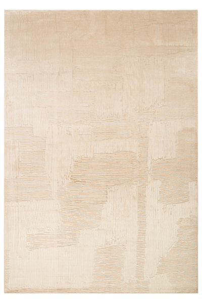 Vog Halı Royal Gold Altın Renk Çizgili Desenli Modern Parlak Viskon Yumuşak S...