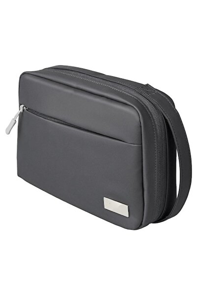 GERICOM Accessory Pouch, Faux Leather, Waterproof, 23×15.5×6 cm, Gray