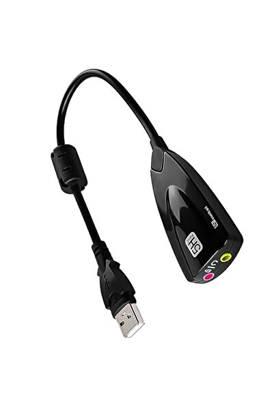 OEM USB 2.0 Sound Adapter 5H V2, Virtual 7.1 Support, Black
