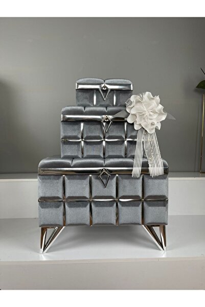 Benjamin Çeyiz Saray Model 3'lü Sandık Nişan ve Çeyiz Sandığı