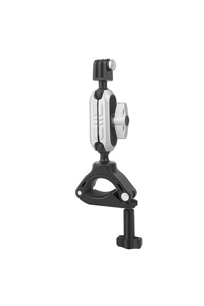 GERICOM Bicycle Mount for GoPro Camera, Metal and Polycarbonate, Adjustable, 360 Degrees, Black-Grey