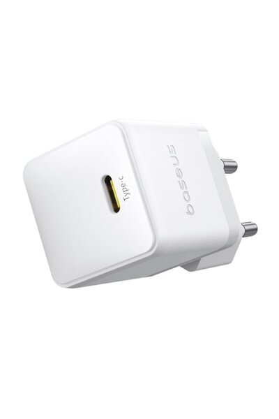 Baseus Încărcător UE 20W, Tip-C, 1m, T74, Policarbonat, Alb Palm-Moon