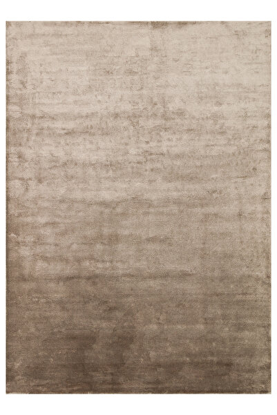 Vog Halı Alure Kahverengi El Dokuma Saf Bambu Halı Lüks Yumuşak Minimal Moder...