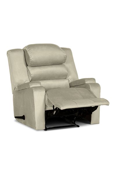 Lazy Vibes Reflex Comfort - Practical Velvet Recliner Chair with Storage Box | Fixed