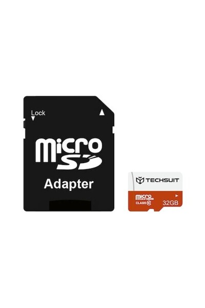 GERICOM Memory Card for phone, tablet or camera, Class 10, 32GB storage capacity, with adapter, Blac