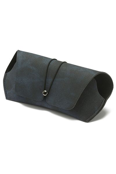 GERICOM Case for Glasses, Envelope Closure, Soft Interior, 170x80x35mm, Elastic Fastening, Black