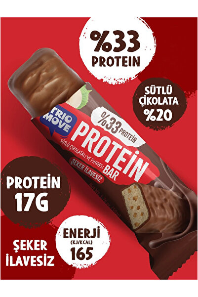 Trio Move %33 Protein Bar Fındıklı ve Sütlü 50gr - 2 Adet